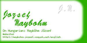jozsef maybohm business card